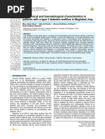 Biochemical and Haematological Characteristics in Patients With A Type 2 Diabetes Mellitus in Baghdad, Iraq