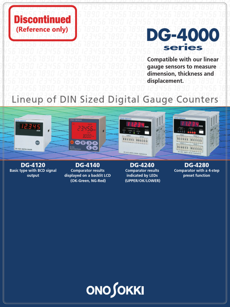 DIN Sized Digital Gauge Counters Overview | PDF | Electrical ...