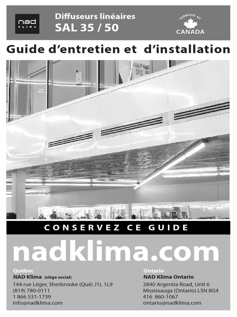 Guide d'installation diffuseur SAL 35 | PDF