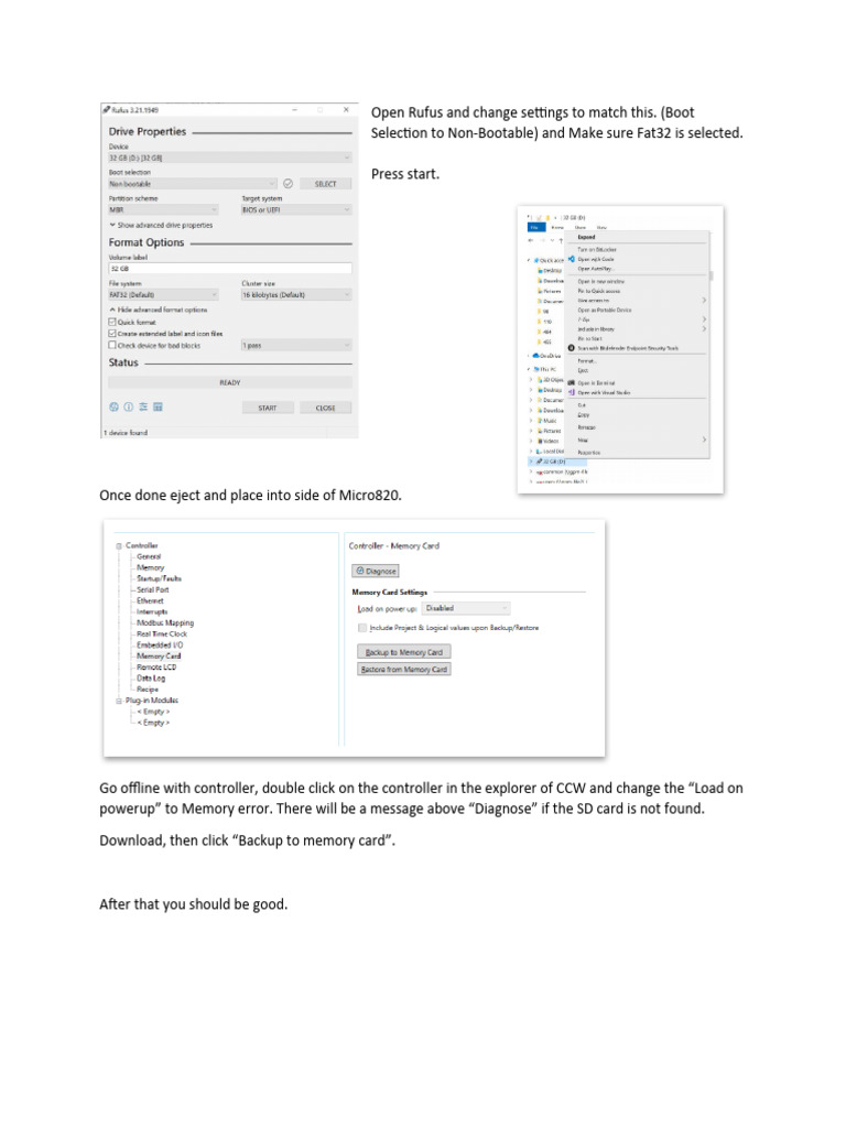 Micro820 SD Card Setup Guide | PDF | Business