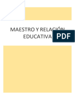 Maestro y Relación Educativa