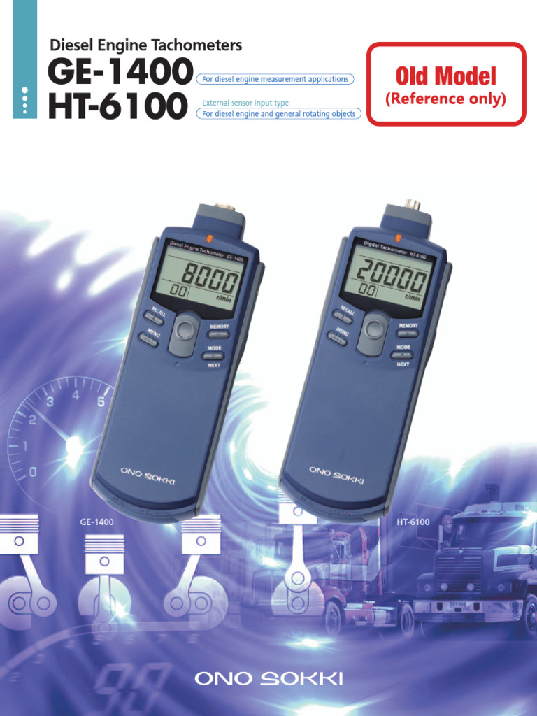GE-1400 HT-6100: Diesel Engine Tachometers | PDF | Sensor | Diesel Engine