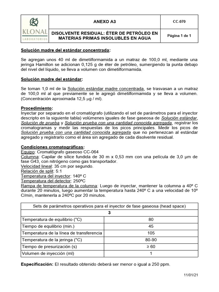 CC 070 Anexo A3 D R Eter De Petroleo En MP INSOL En Agua 11 01 21 