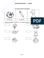 1° Grado - Evaluación Entrada