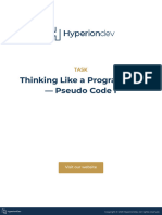 03-001 Thinking Like A Programmer - Pseudo Code I