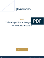 03-002 Thinking Like A Programmer - Pseudo Code II