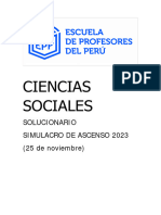 Solucionario Simulacro CIENCIAS SOCIALES 25-11-2023