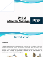 PTQM Unit II Material Management