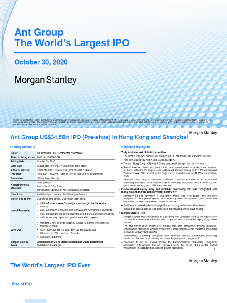 Ant Group $35Bn IPO Case Study - 1030 - Short - VF | PDF