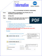 Bizhub 4 Series FW Update Procedure Using USB Memory Stick V2