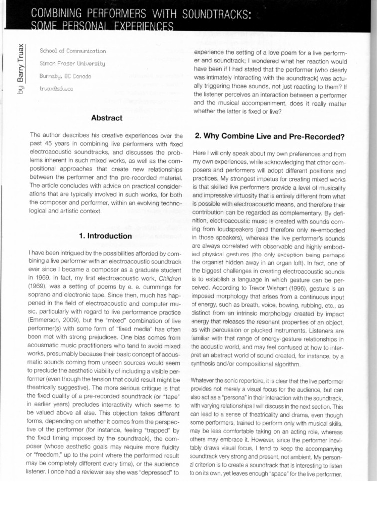 Barry Truax | PDF