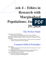 Week 4 - Ethics in Research With Marginalized Populations