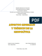 G. Aspectos Generales y Teóricos de La Geopolítica 2. Edwimar Betancourt