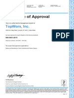 Certificate Iso 9001 2015 Certification Topworx en 82228