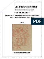 Literatura Obrera - Selección El Trabajo (1911-1913) - Vol2.