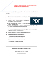 Requisitos para Contrato de Prestacion de Servicios Portuarios de Maniobra de Carga y Descarga