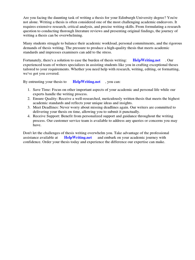 Edinburgh University Thesis Printing PDF Thesis Books