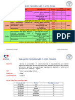 Evaluación Psicológica en El Nivel Inicial y Primaria