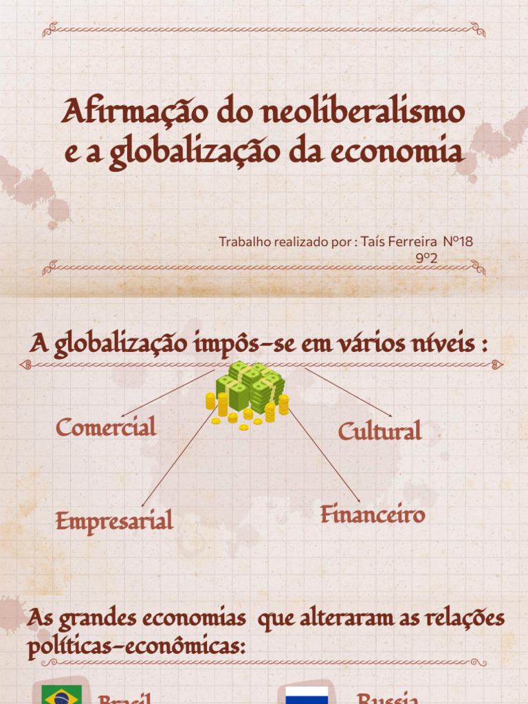 Neoliberalismo e Globalização Econômica | PDF
