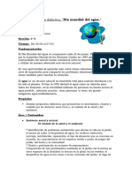 Secuencia Didáctica Dia Mundial Del Agua