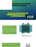 Topic No. 4 Distribution Transformer Application