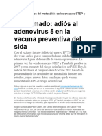 Conclusiones Ensayos de Vacuna de HIV