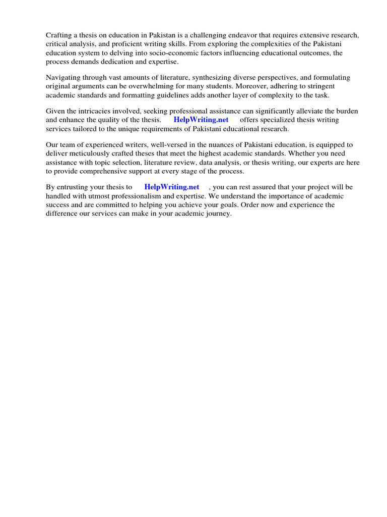 THESIS TOPICS IN EDUCATION IN PAKISTAN visual data 8
