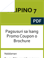 Filipino 7-Q1 Pagsusuri NG Coupon o Brochures