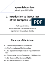 L. Mitrus, EU Labour Law 2021-22, Introduction