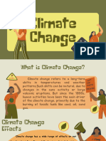 Green and Beige Illustration Climate Change Presentation