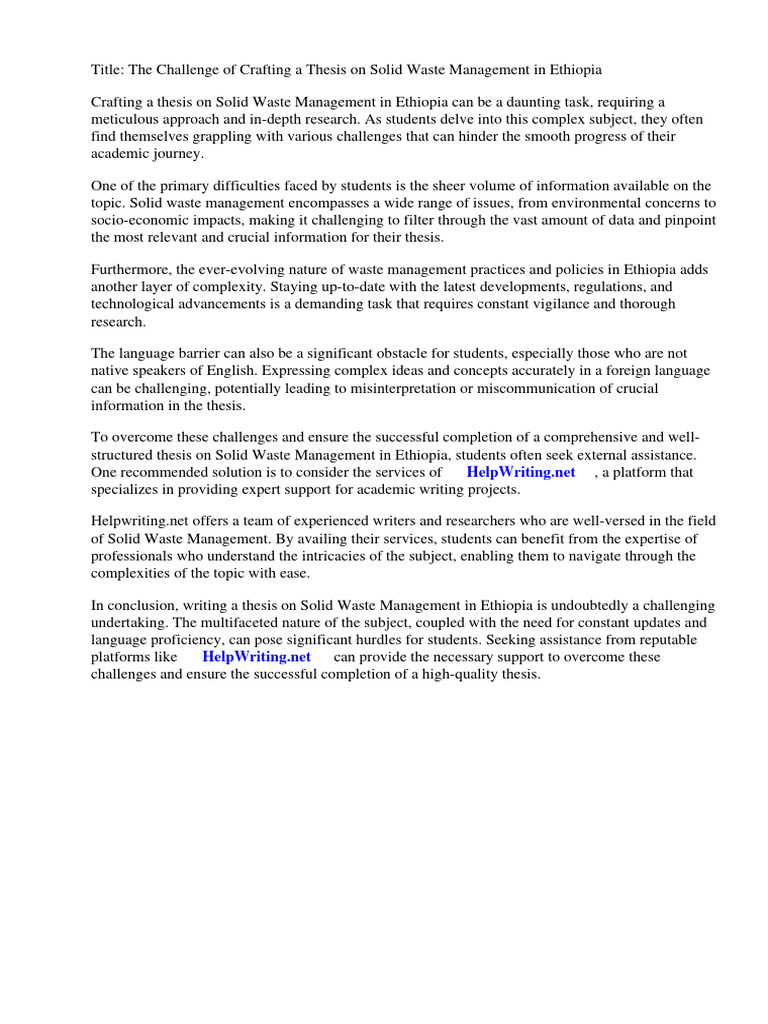 thesis-on-solid-waste-management-in-ethiopia-pdf-waste-management