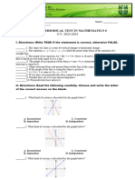 Second Periodical Test in Math 8