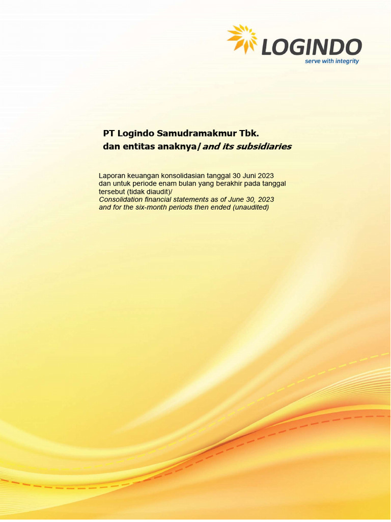 Logindo Samudramakmur Tbk Bilingual 30 Jun 2023 Pdf Equity Finance