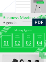 Green and Gray Minimal Geometric Business Meeting Agenda