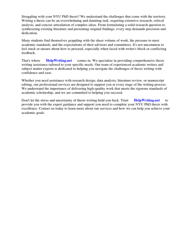 Nyu Phd Programs