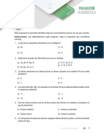 Evaluación Diágnostica 6º4 Química Del Carbono