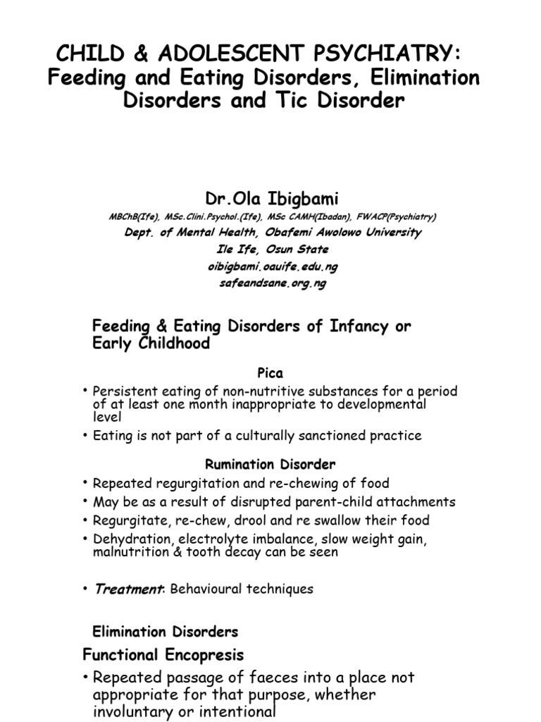 Child & Adolescent Psychiatry Disorders | PDF | Mental Disorder ...