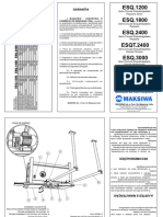 Manual Esquadrejadeira 1200mm Esq1200 Maksiwa 220 380v