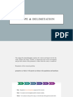 Scope & Delimitation 