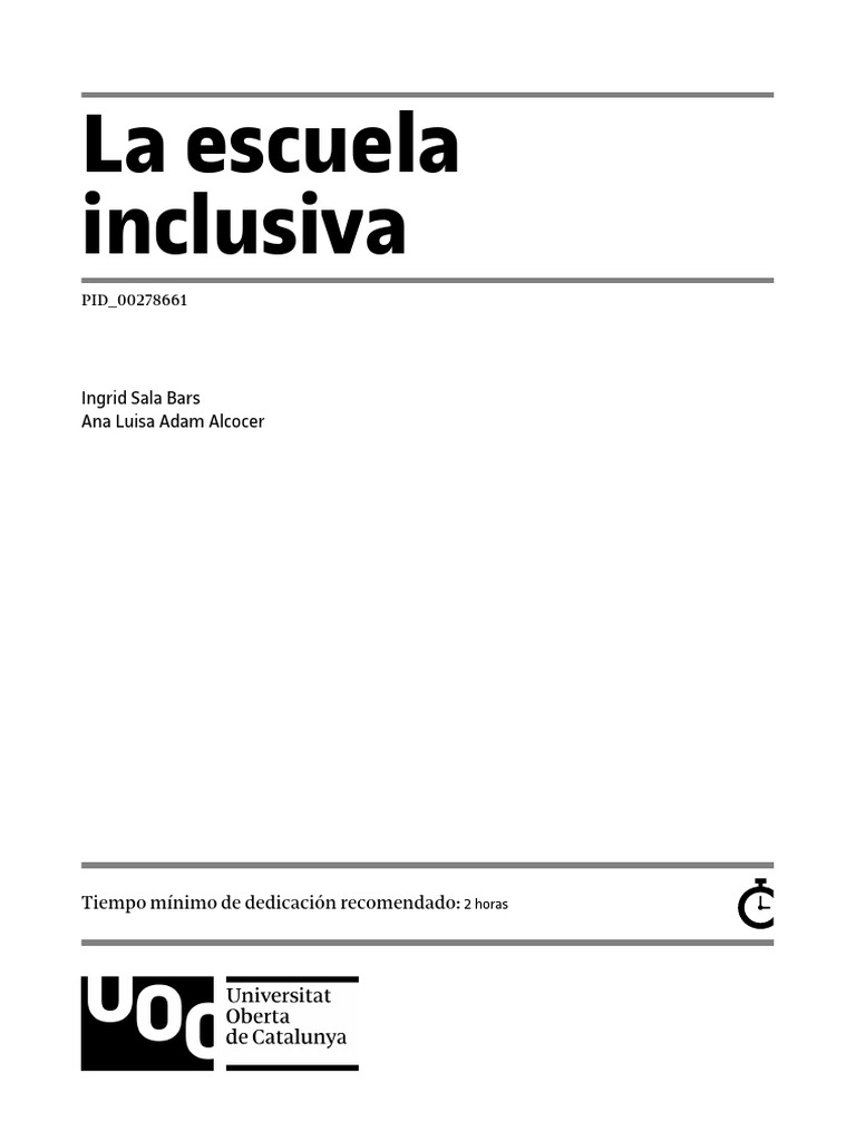 La Escuela Inclusiva 2 | PDF | Inclusión (Educación) | Invalidez
