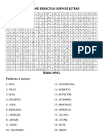 Actividad Didáctica Sopa de Letras