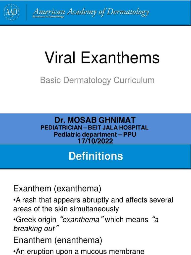 Viral Exanthema Pdf