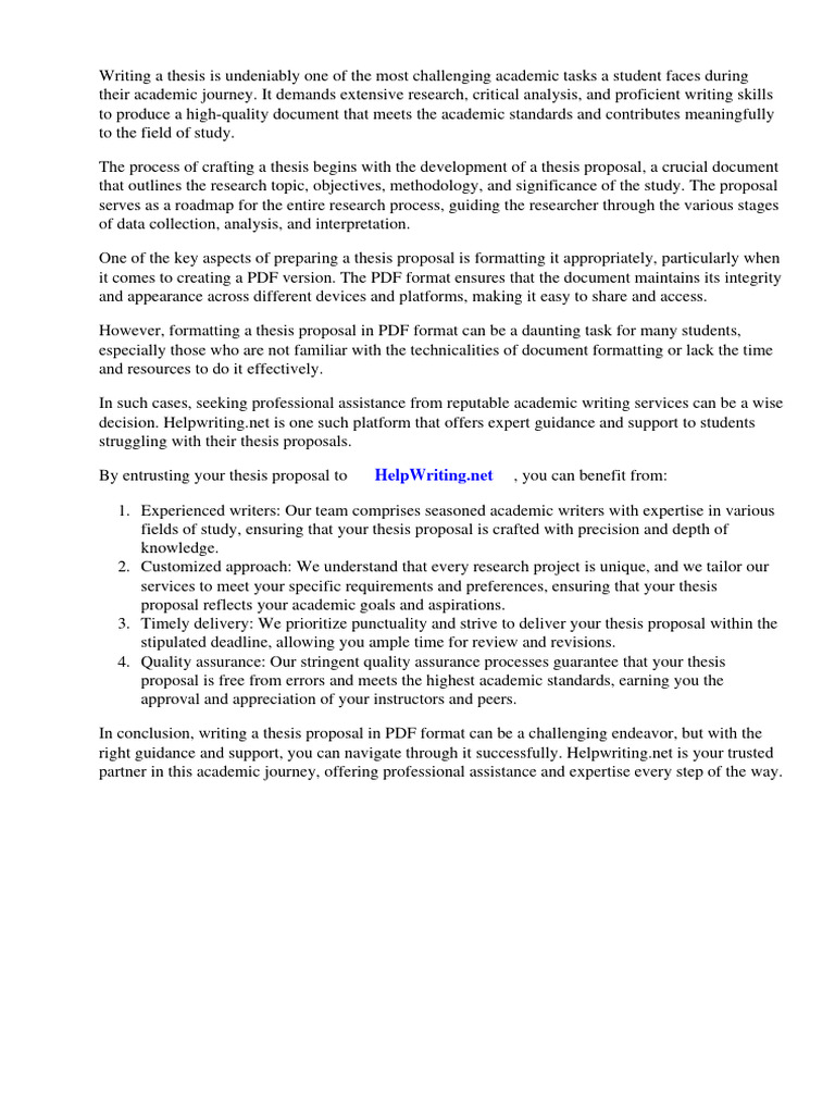 Thesis Proposal Pdf Format Pdf Thesis Cognition
