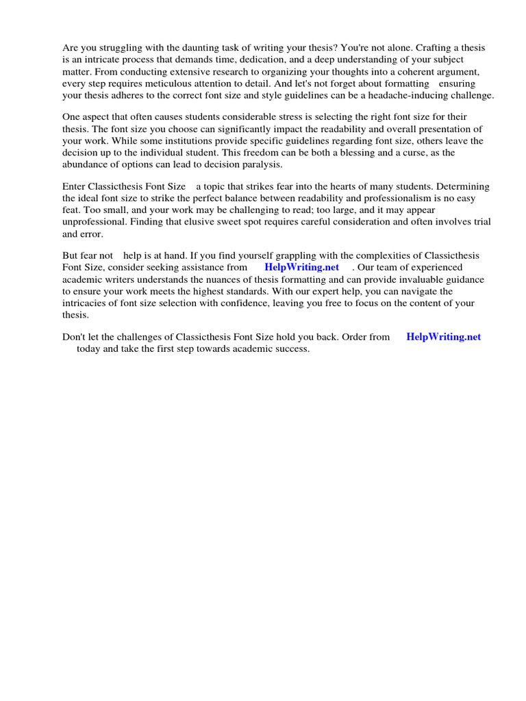 Classicthesis Font Size Pdf Typefaces Typography