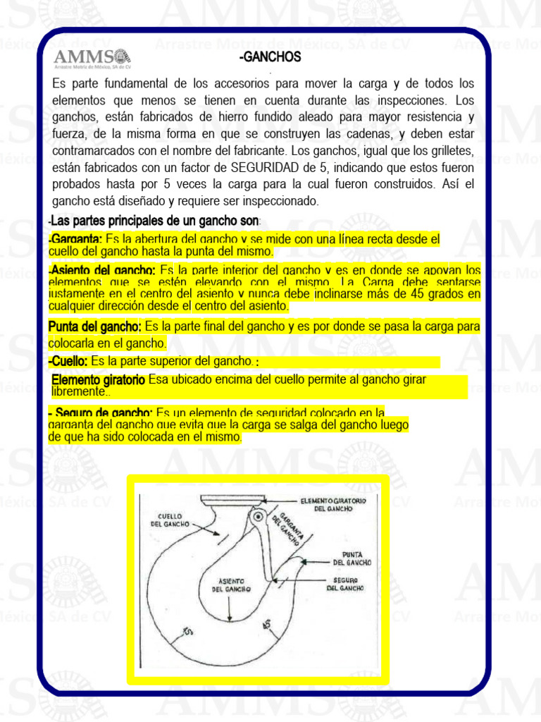 Inspeccion de Gancho | PDF