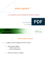 GL 3 La Logística Como Estrategia de Servicio Al Cliente