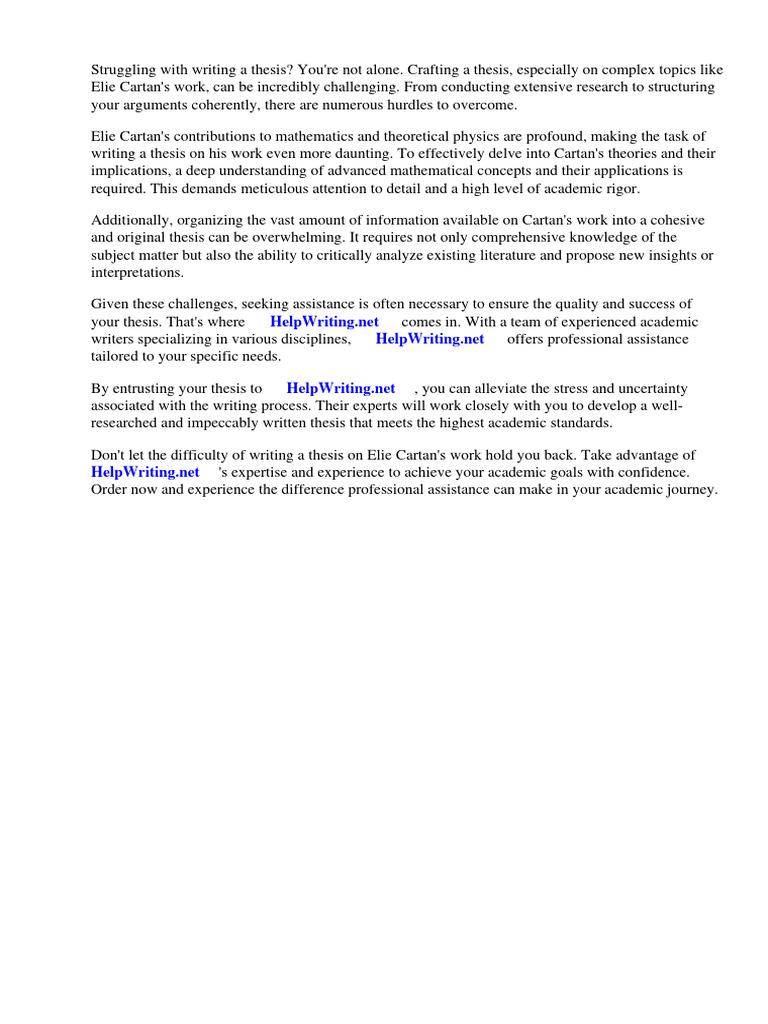 Elie Cartan Thesis PDF Differential Geometry Geometry