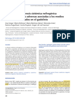 Función Renal, Fibrosis Sistémica Nefrogénica y Otras Reacciones Adversas Asociadas a Los Medios de Contraste Basados en El Gadolinio