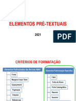 ELEMENTOS PRÉ-TEXTUAIS Aula 17 06 2021