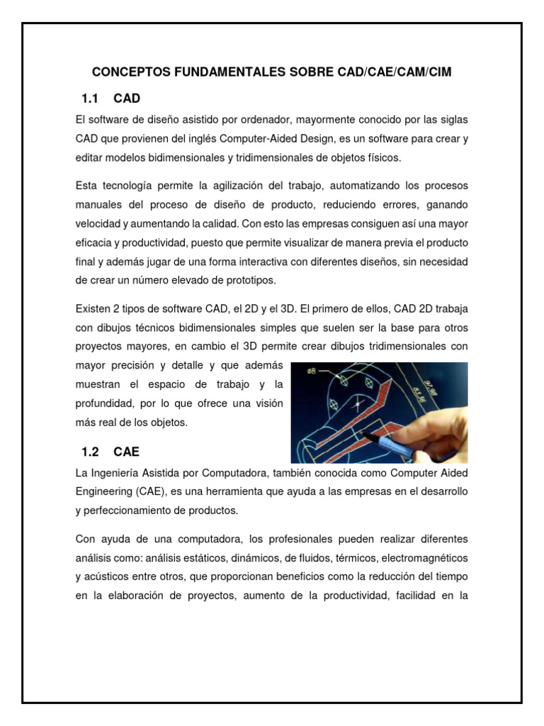 Fundamentos de CAD, CAE, CAM y CIM | PDF | Diseño | Software